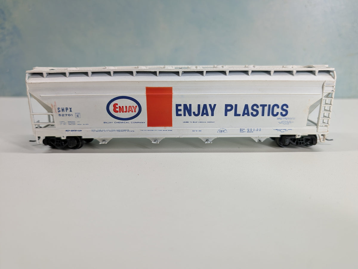 USED Bachmann HO Scale ACF Centerflow Hopper Enjay Plastics SHPX #52701