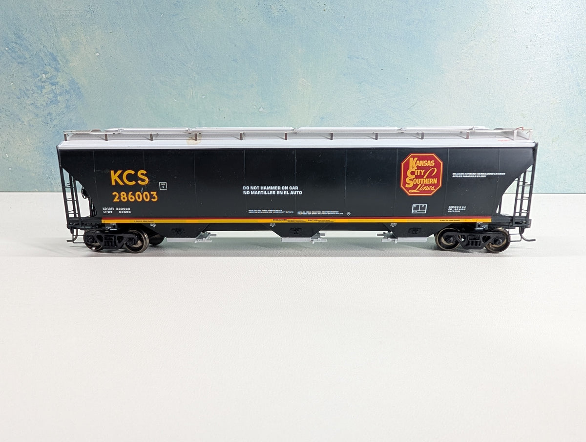 USED Athearn HO Scale Trinity Covered Hopper Kansas City Southern KCS #286003 Metal Wheels