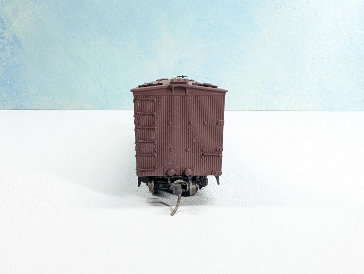USED Roundhouse HO Scale Wood Reefer Oppenheimer Casing Co. OPPX #8003 Sausage Casings, Metal Wheels