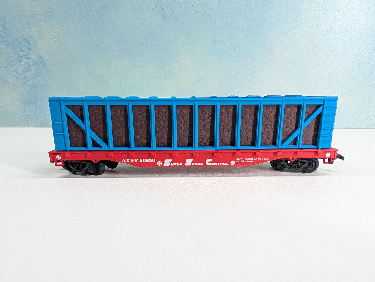 USED Bachmann HO Scale 51' Pulpwood Car Santa Fe ATSF #90850
