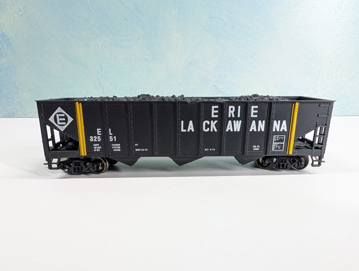 USED HO Scale Hopper w/ Coal Load Erie Lackawanna EL #32551 Metal Wheels