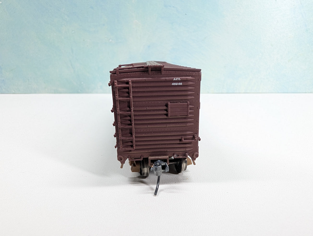 USED HO Scale 40' Wooden Box Car Atlantic Coast Line ACL #46246 Weathered, Metal Wheels