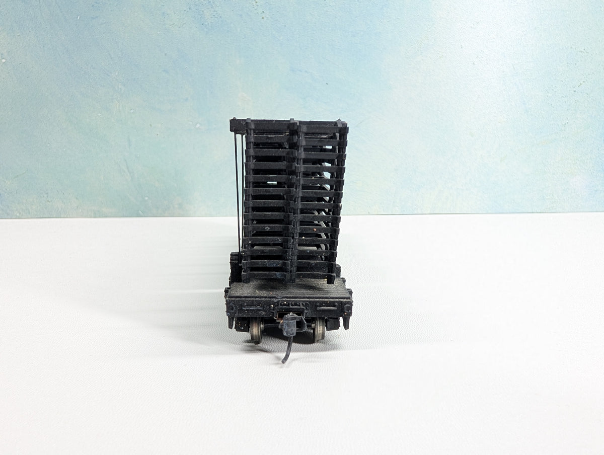 USED Athearn HO Scale 50' Flat Car w/ Auto Frames Reading RDG #9566 Metal Wheels