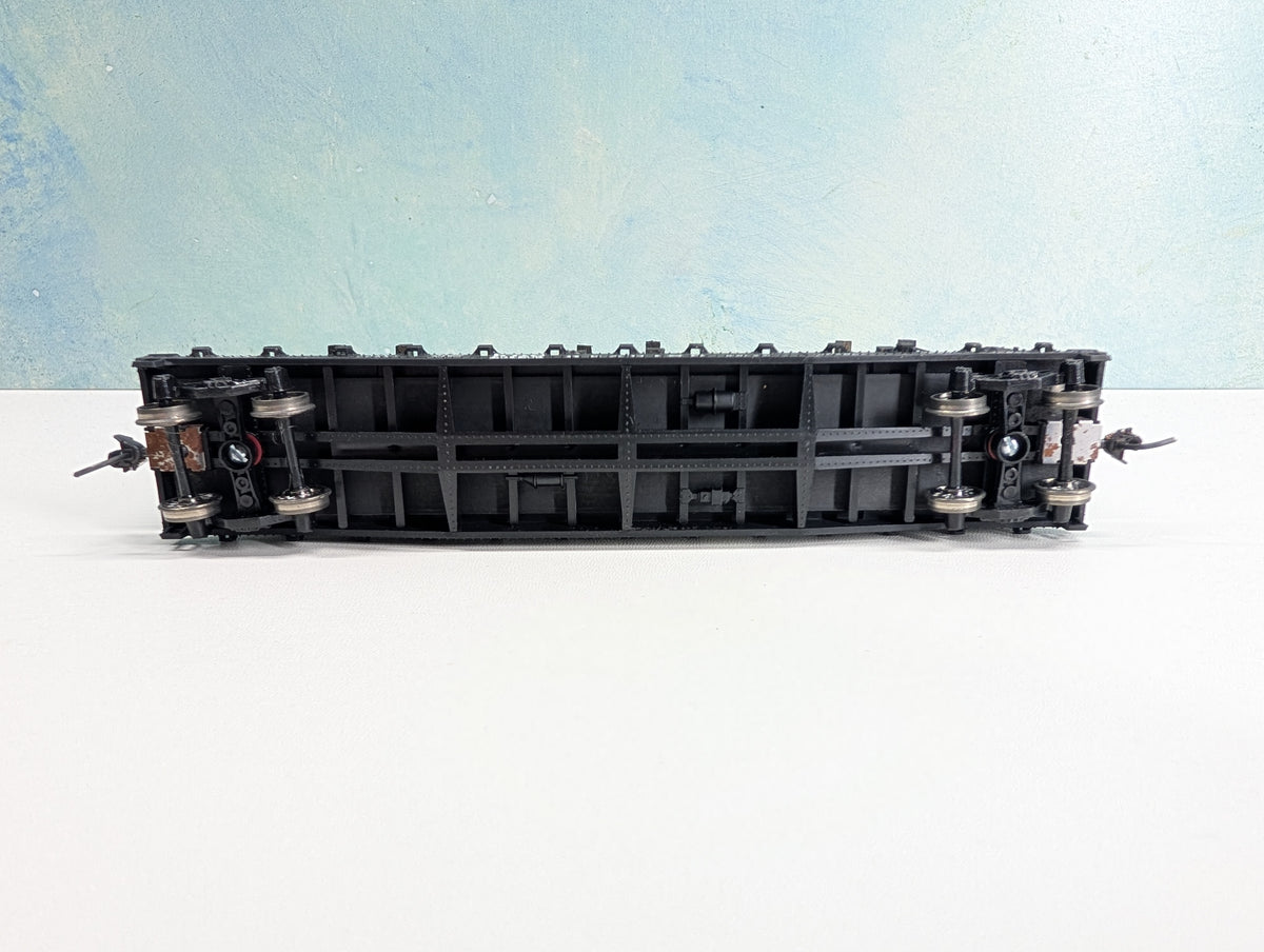 USED Athearn HO Scale 50' Flat Car w/ Auto Frames Reading RDG #9566 Metal Wheels