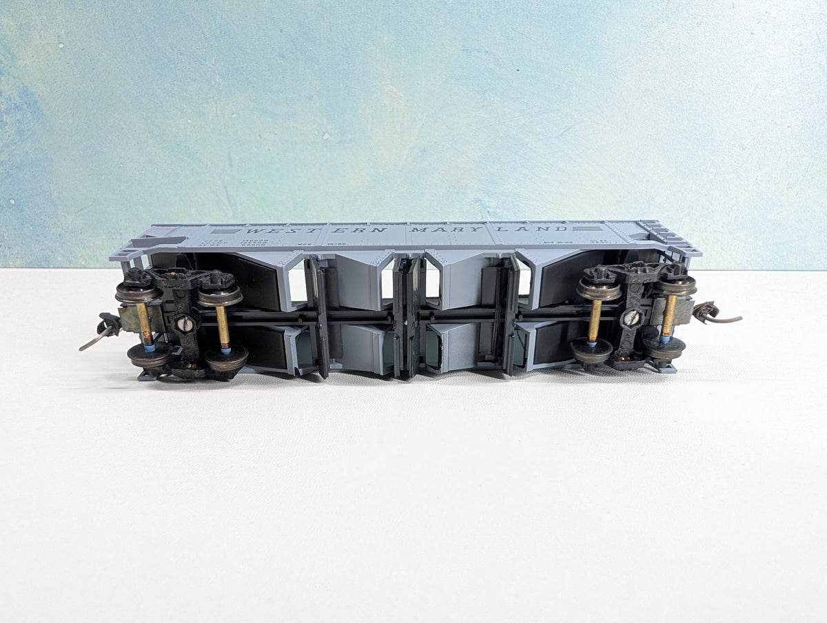 USED Athearn HO Scale Quad Hopper w/ Coal Load Western Maryland WM Metal Wheels