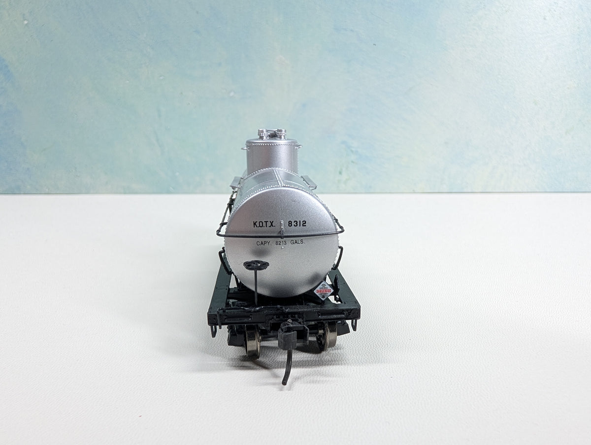 USED Life-Like HO Scale Single Dome Tank Car Kanotex KOTX #8312 Metal Wheels