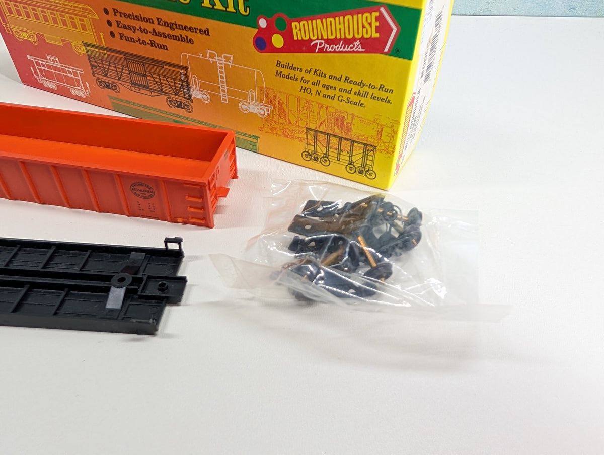 USED Roundhouse HO Scale 50' Mill Gondola Philadelphia, Bethlehem and New England PBNE #800 KIT