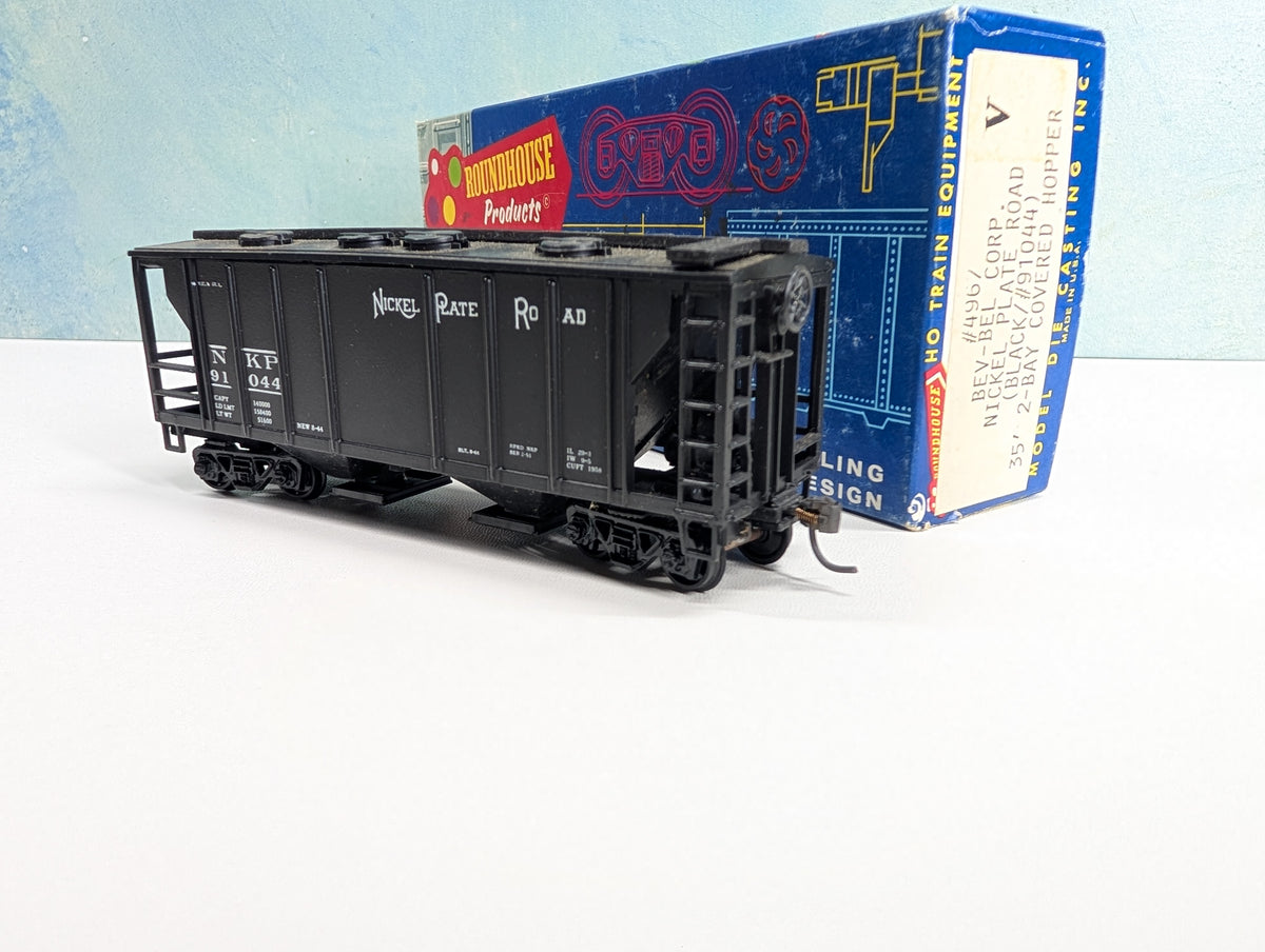 USED Roundhouse HO Scale Covered Hopper Nickel Plate Road NKP #91044 Bev-Bel KIT