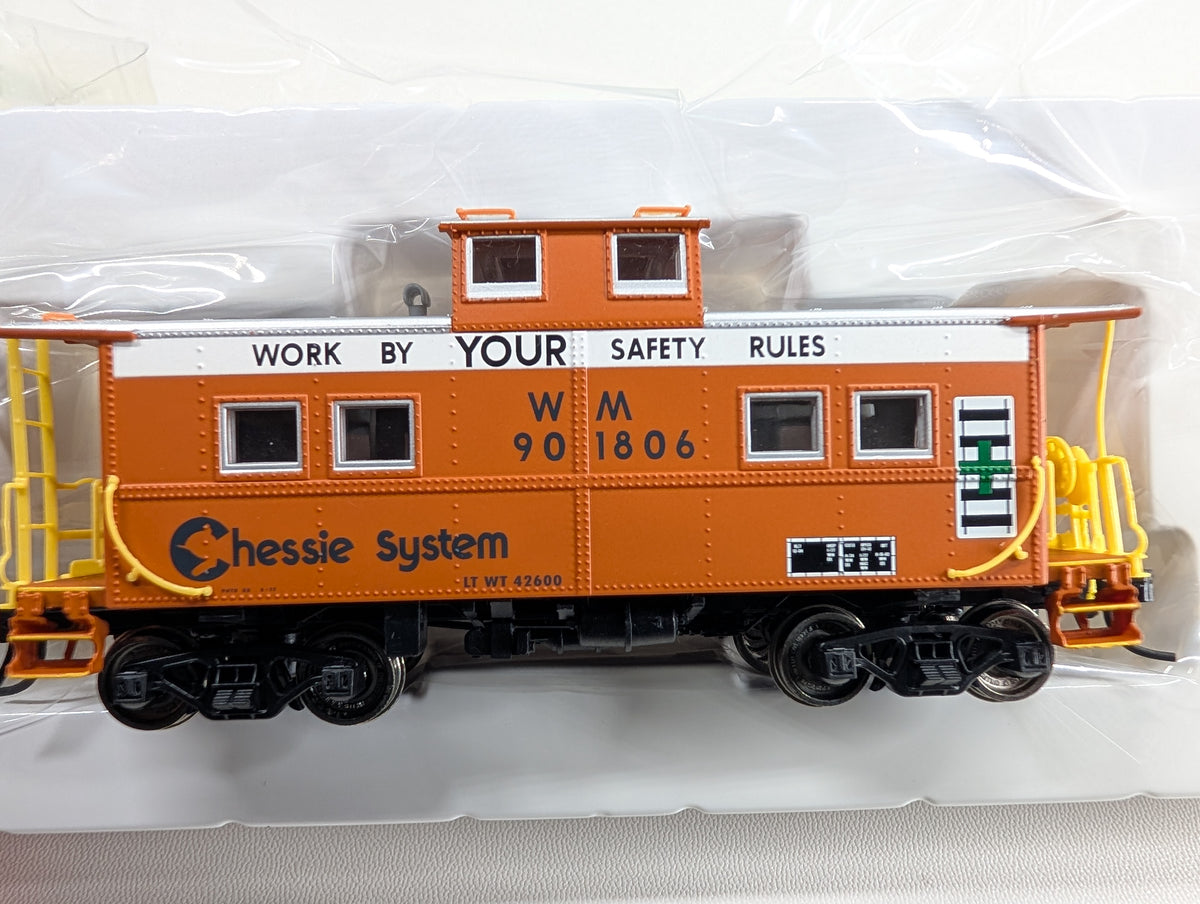 USED Life-Like 31258 HO Scale Center Cupola Steel Caboose Chessie System WM #901806 Metal Wheels, Safety