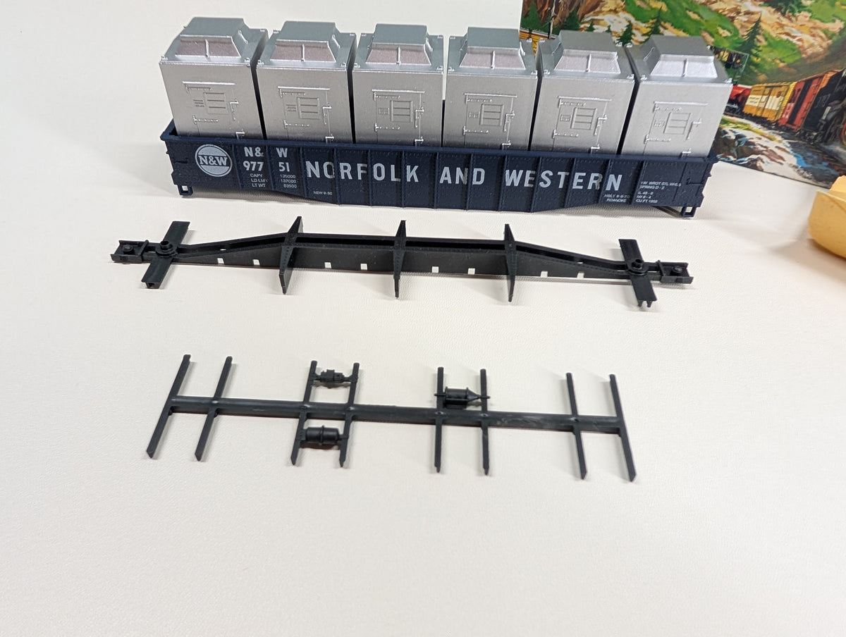 USED Athearn 1676 HO Scale Frozen Food Gondola Norfolk & Western N&W #97751 KIT