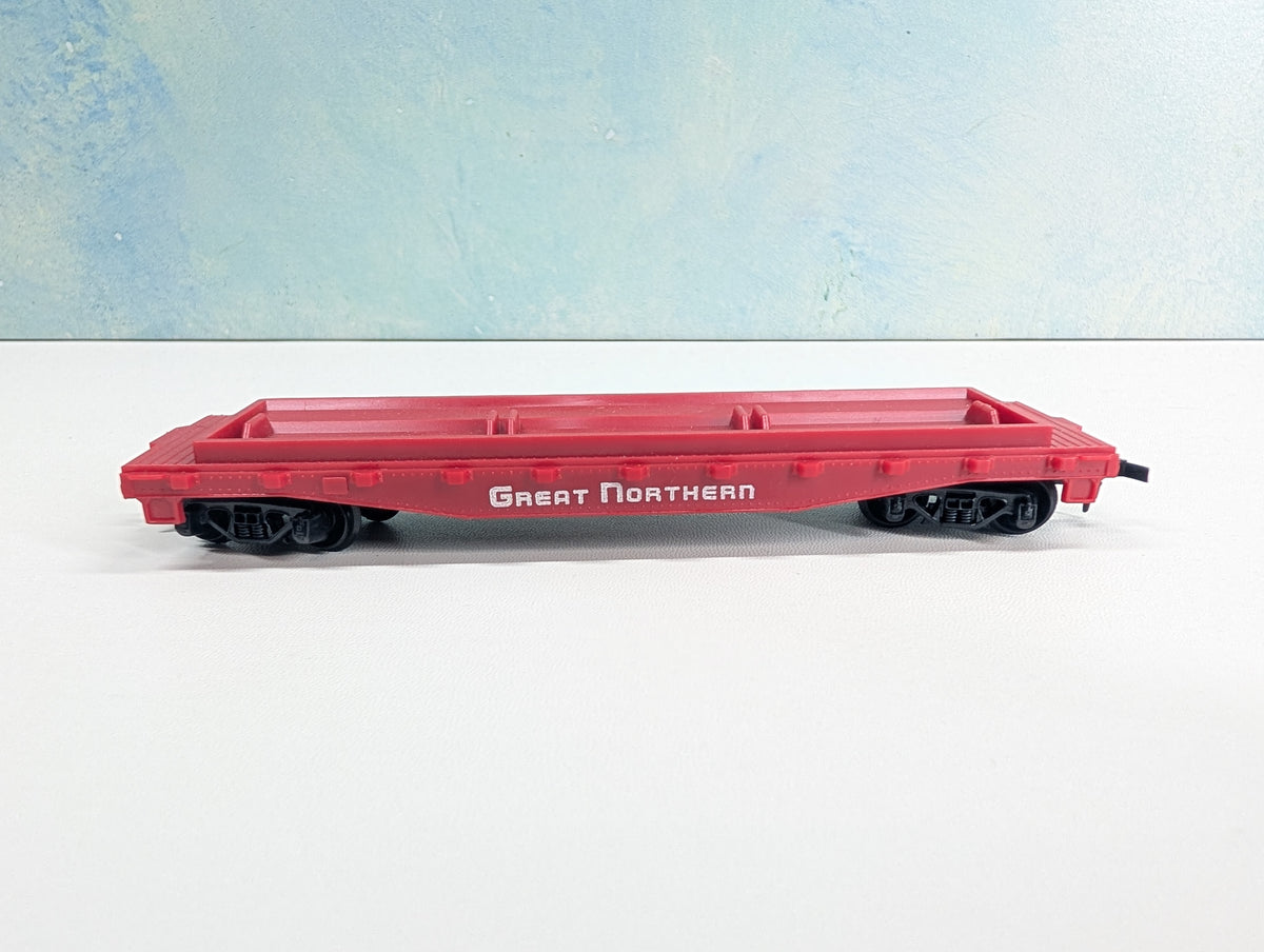 USED Tyco HO Scale Flat Car Great Northern
