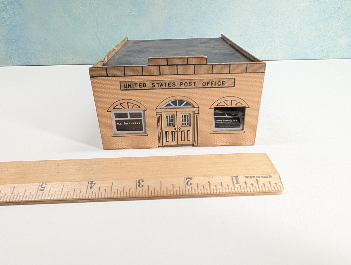 USED HO Scale United States Post Office, Cardstock Building