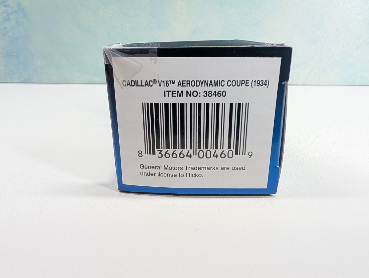 USED Ricko 38460 HO Scale Cadillac V16 Aerodynamic Coupe (1934) Black