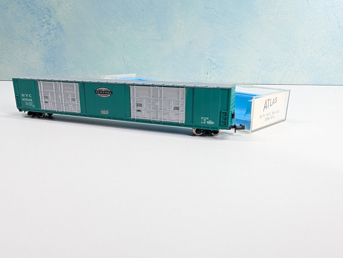 USED Atlas 3134 N Scale 86' HI-Cube Box Car New York Central NYC #67628