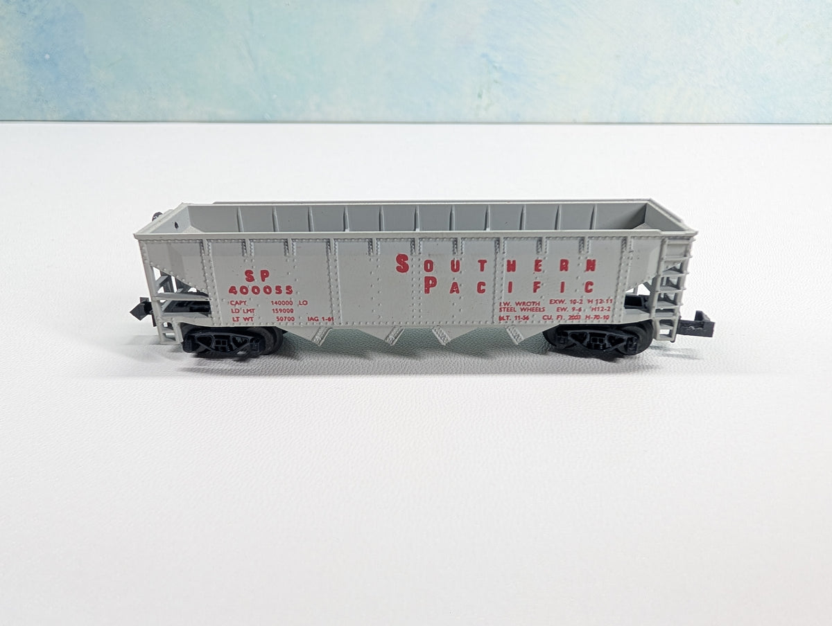 USED Postage Stamp Trains Aurora N Scale Quad Hopper Southern Pacific SP #400055