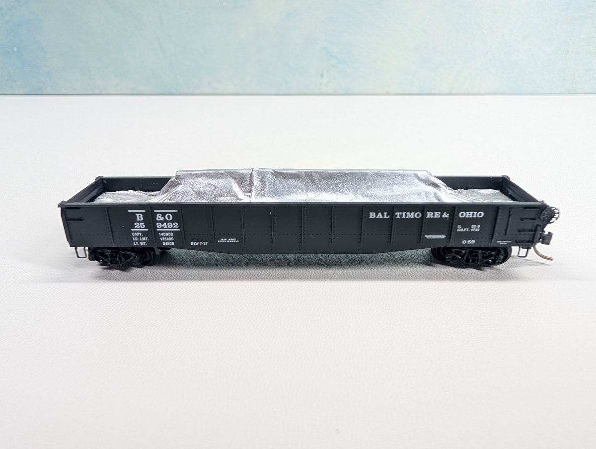 USED Micro-Trains N Scale Gondola w/ Load Baltimore and Ohio B&O #259492