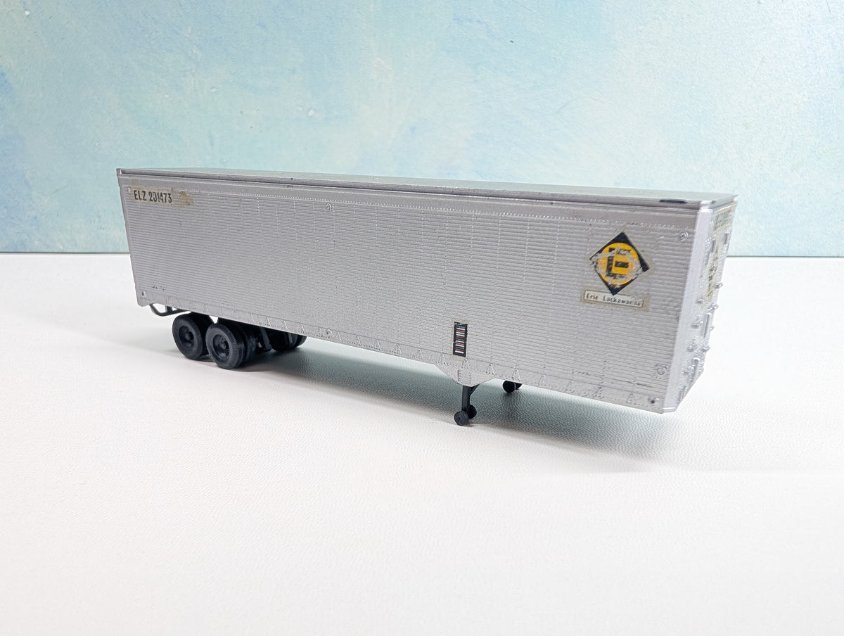 USED HO Scale 40' Trailer Erie Lackawanna ELZ #201473 Weathered
