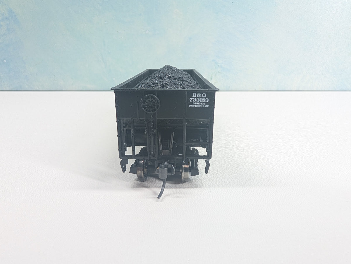 USED Life-Like HO Scale 50T War Emergency Hopper w/ Load Baltimore and Ohio B&O #733183 Metal Wheels, Proto2000