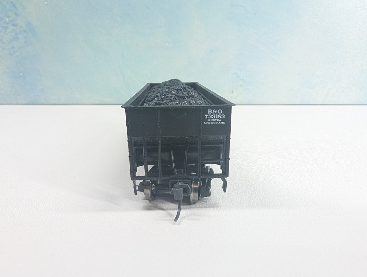 USED Life-Like HO Scale 50T War Emergency Hopper w/ Load Baltimore and Ohio B&O #733183 Metal Wheels, Proto2000