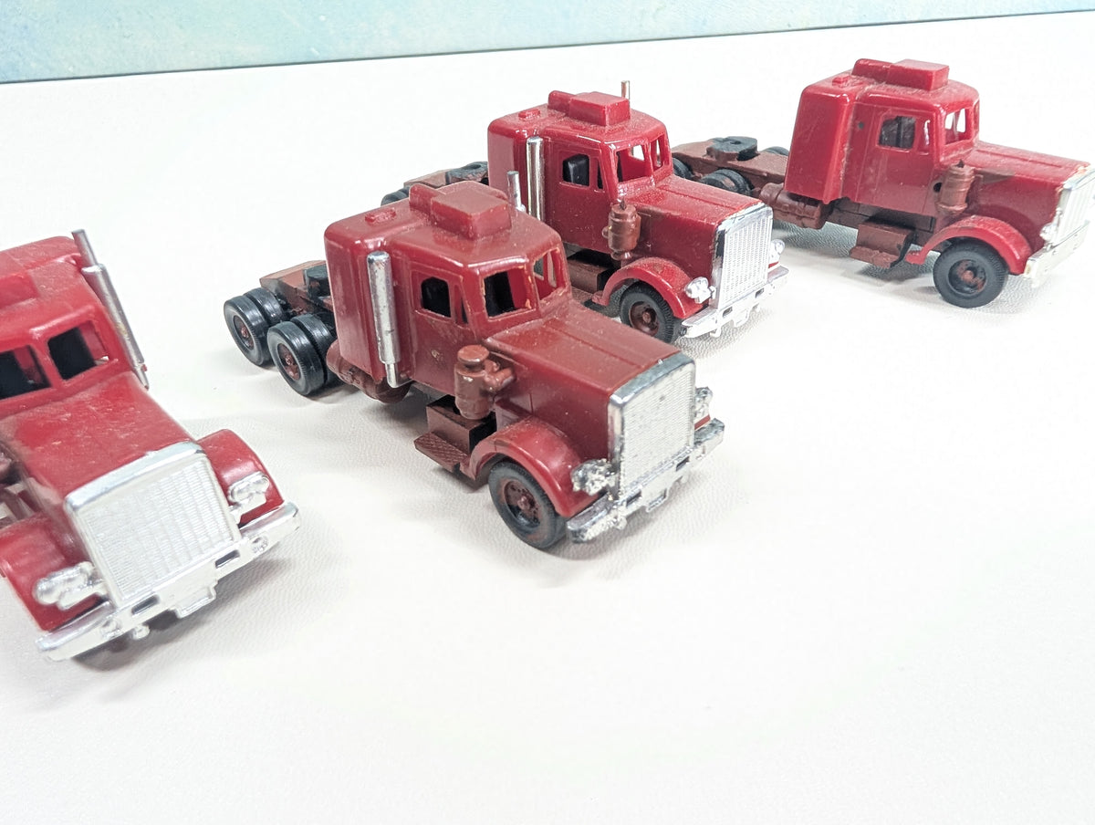 USED HO Scale Red Trailer Cabs (4 pcs)