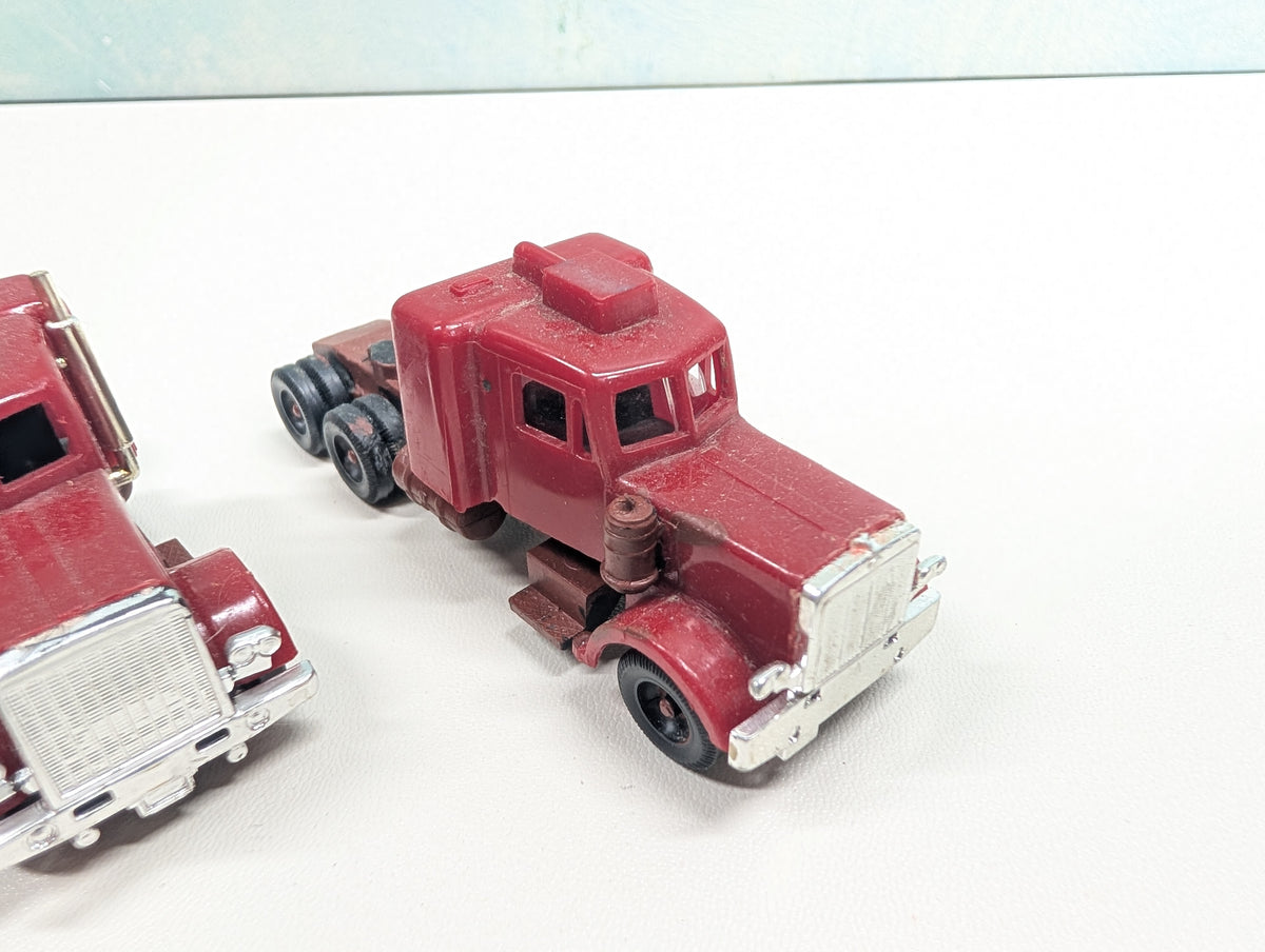 USED HO Scale Red Trailer Cabs (4 pcs)