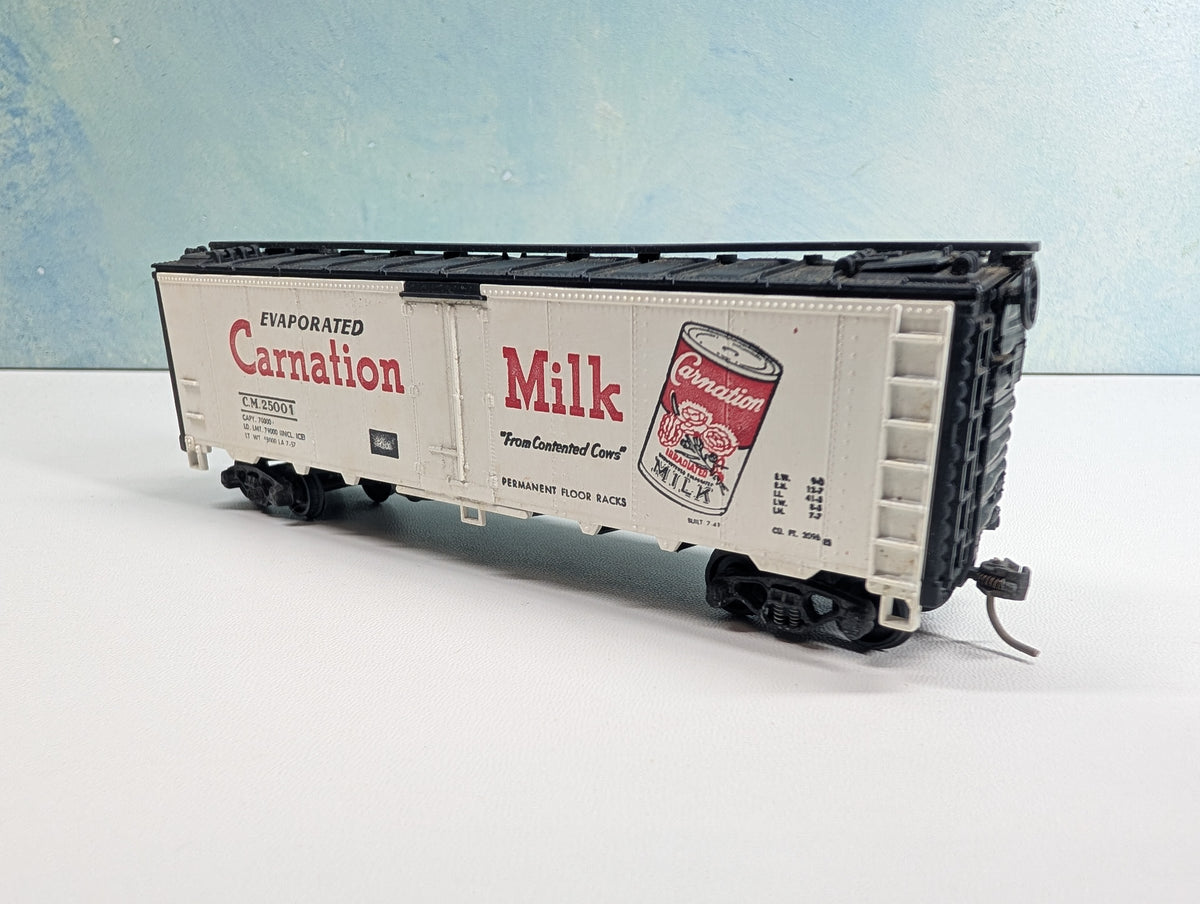 USED Athearn HO Scale 40' Reefer Carnation Milk CM #25001