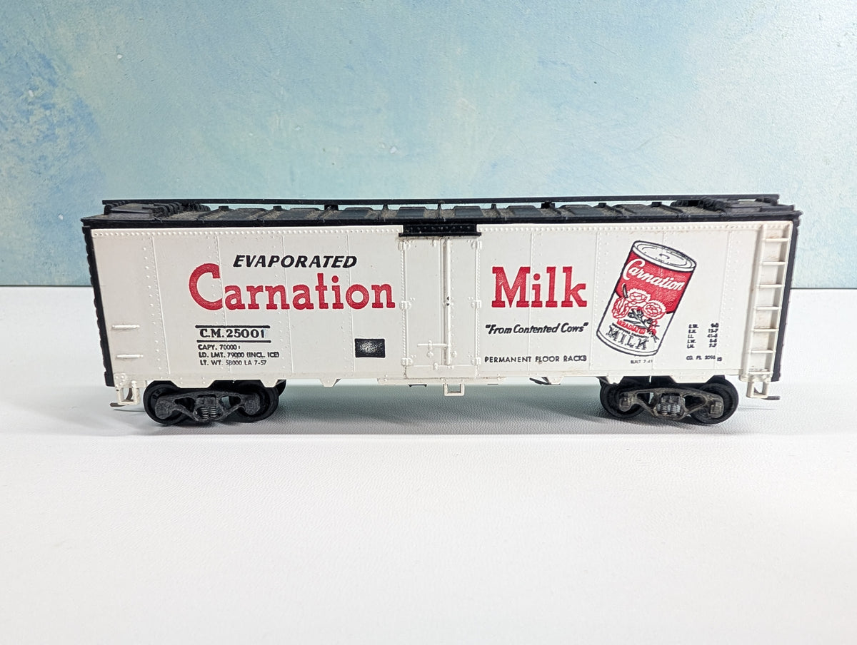 USED Athearn HO Scale 40' Reefer Carnation Milk CM #25001