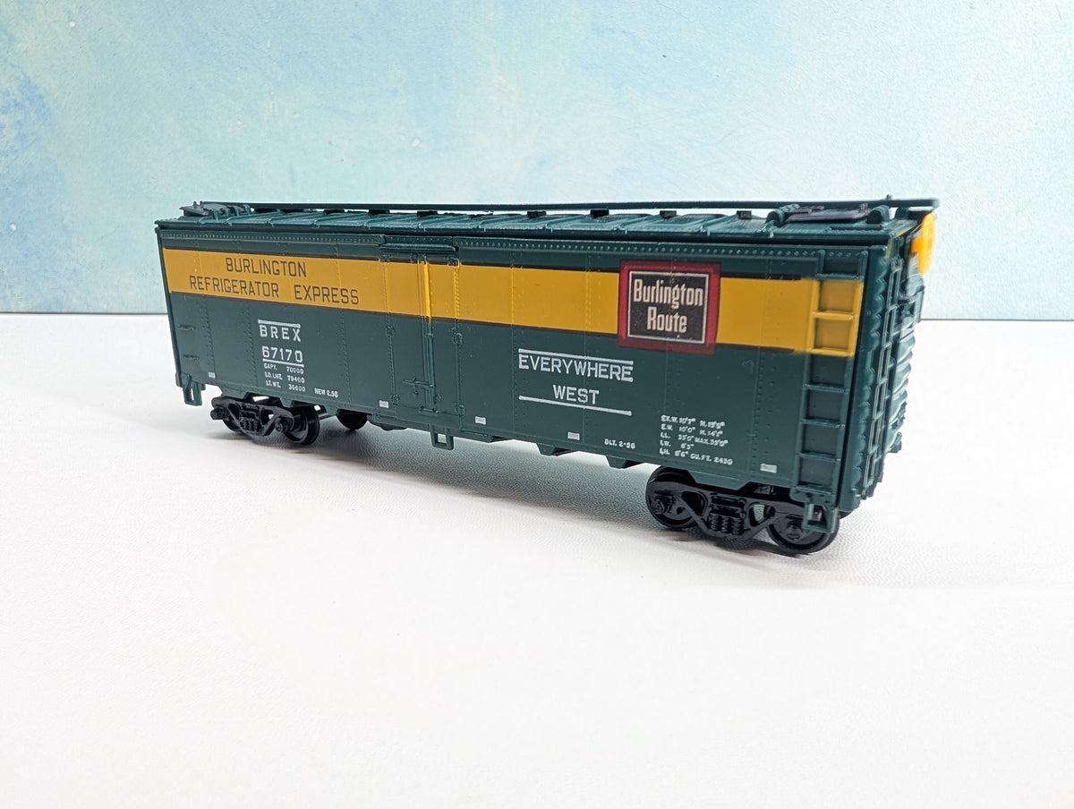 USED Athearn HO Scale 40' Reefer Burlington BREX #67170