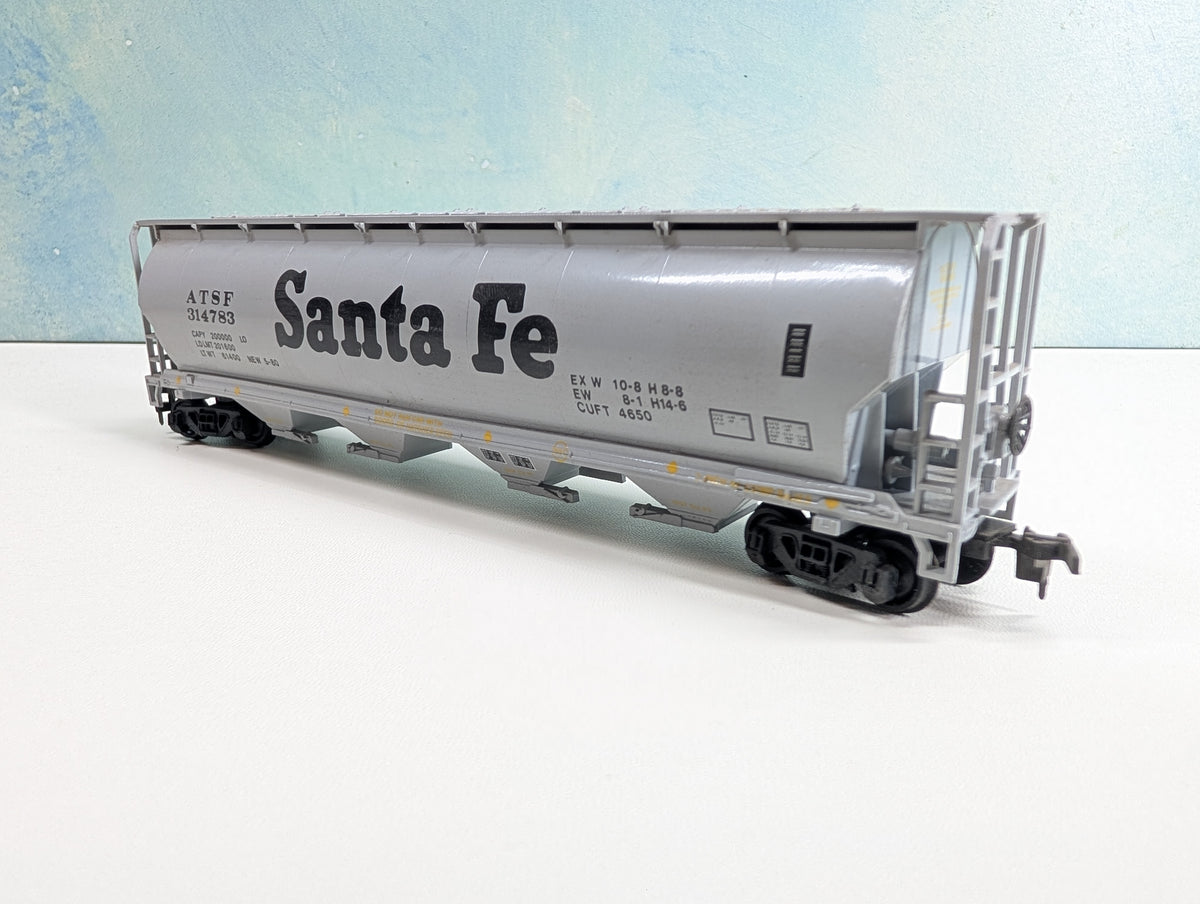 USED Bachmann HO Scale Cylindrical Covered Hopper Santa Fe ATSF #314783