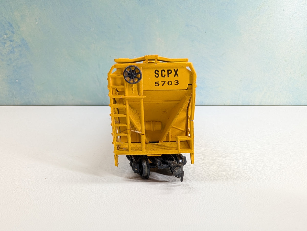 USED Bachmann HO Scale ACF Centerflow Hopper Shell Chemical Plastics SCPX #5703