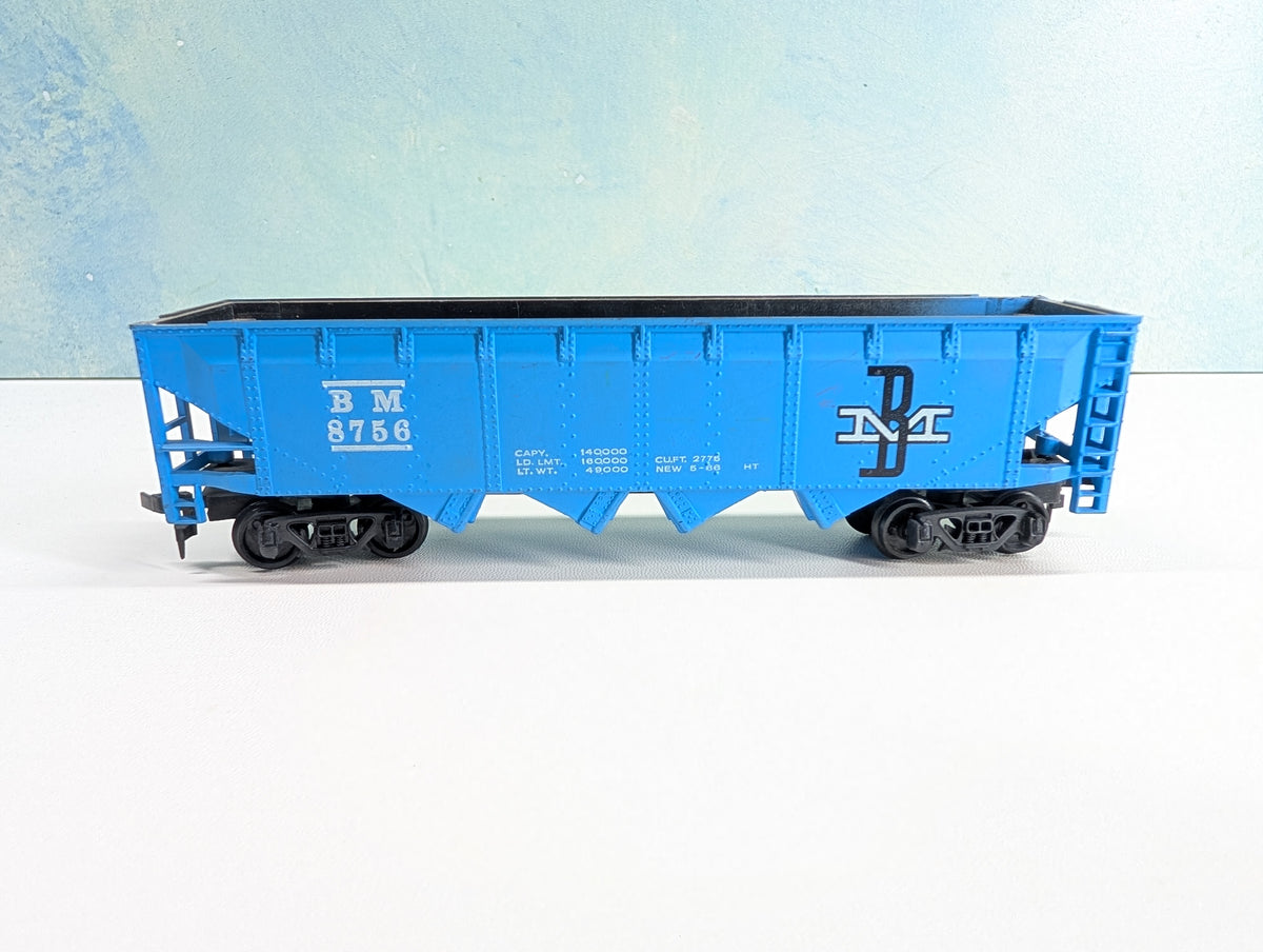 USED Lionel HO Scale Quad Hopper Boston and Maine BM #8756