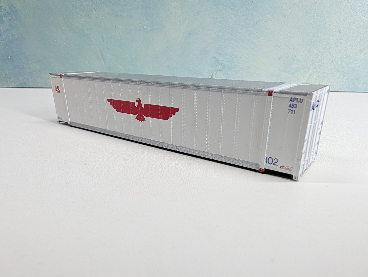 USED HO Scale 48' Ribbed Side Container American President Lines APLU #483711