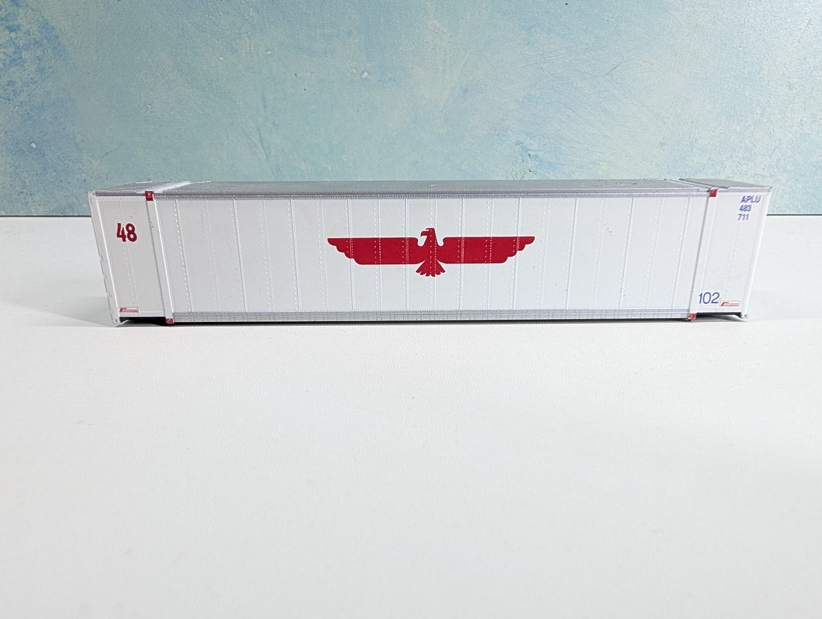 USED HO Scale 48' Ribbed Side Container American President Lines APLU #483711