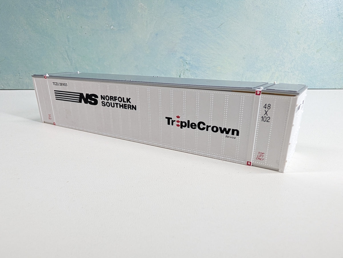 USED Con-Cor HO Scale 48' Ribbed Side Container Norfolk Southern TCZU #281455 Triple Crown