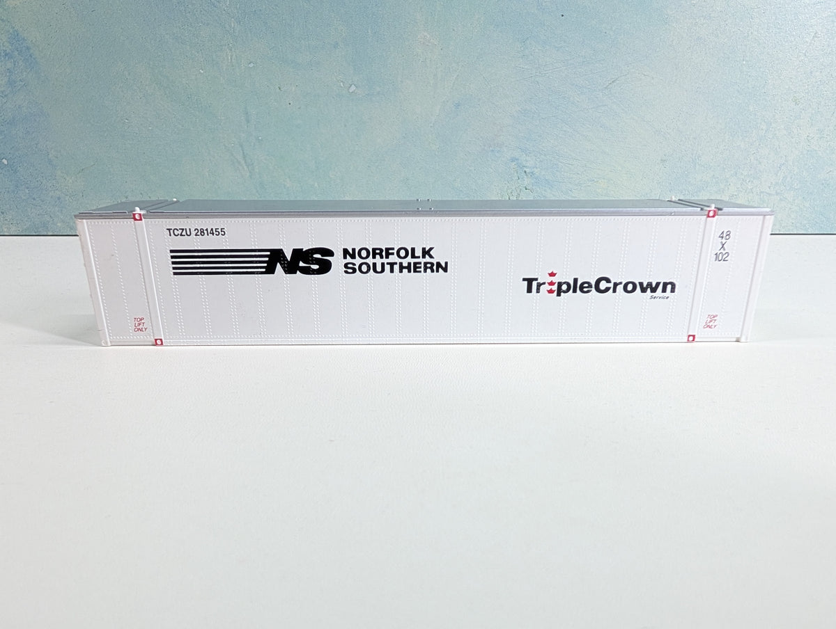 USED Con-Cor HO Scale 48' Ribbed Side Container Norfolk Southern TCZU #281455 Triple Crown