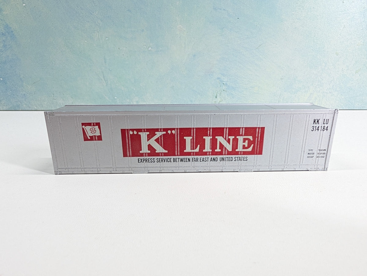 USED HO Scale 40' Ribbed Side Container K Line KKLU #314184