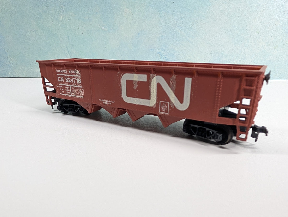 USED Tyco HO Scale Quad Hopper Canadian National CN #324718