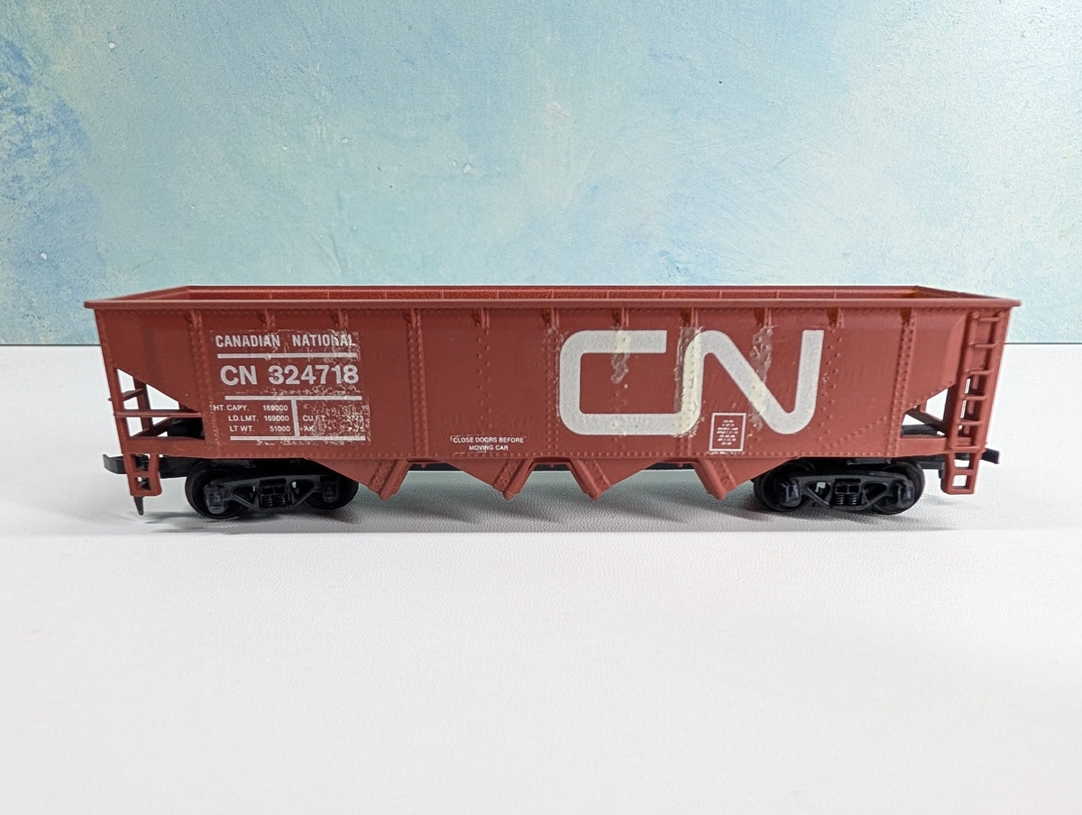 USED Tyco HO Scale Quad Hopper Canadian National CN #324718