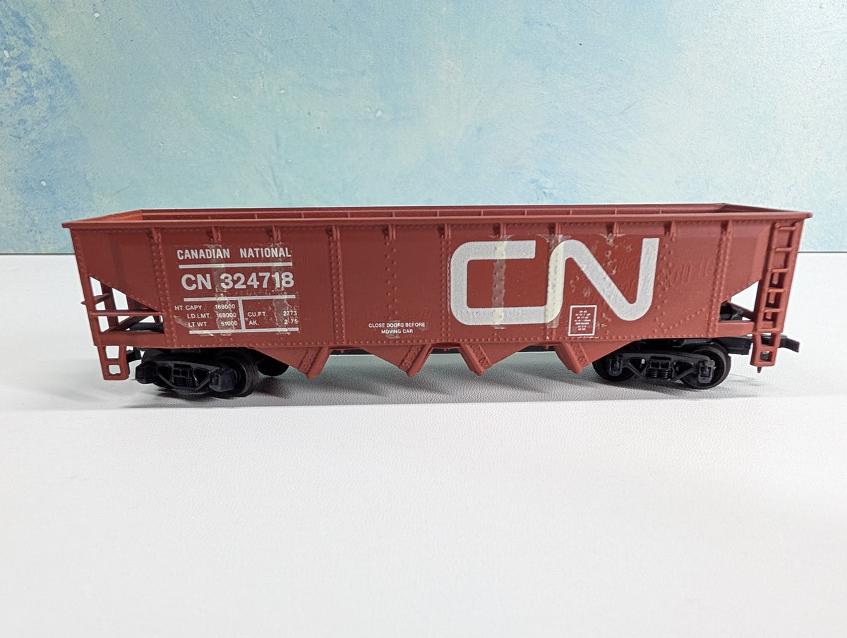 USED Tyco HO Scale Quad Hopper Canadian National CN #324718