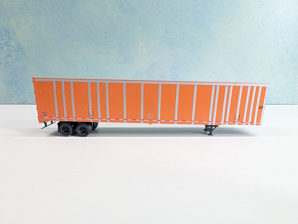 USED Bowser HO Scale 53' Roadrailer Platewall Trailer Schneider #427918