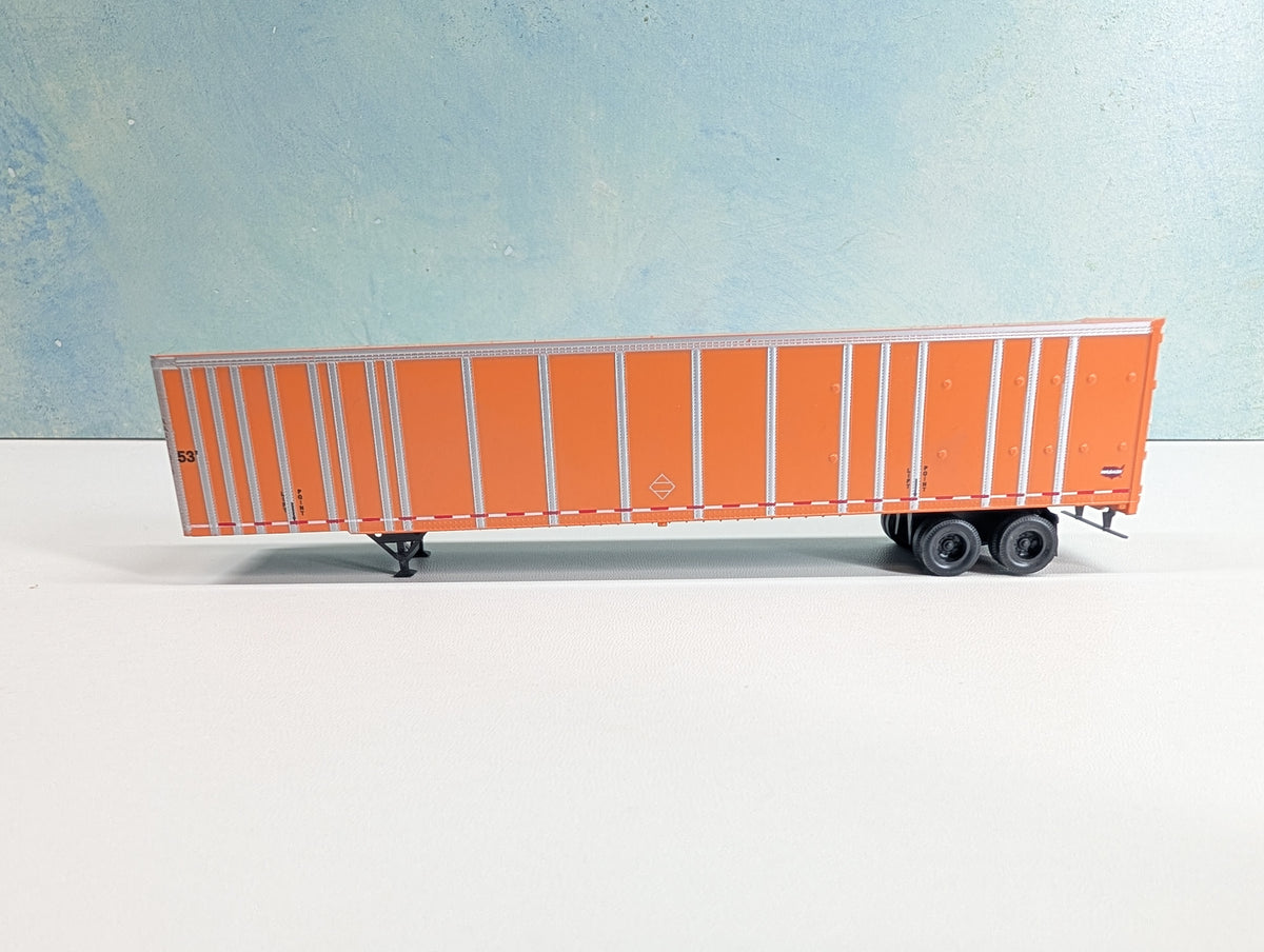 USED Bowser HO Scale 53' Roadrailer Platewall Trailer Schneider #427918