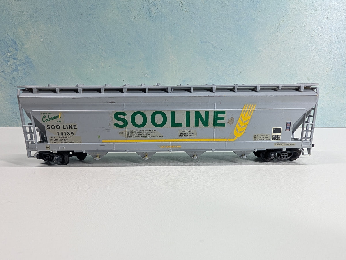USED HO Scale ACF Centerflow Covered Hopper SOO Line #74139
