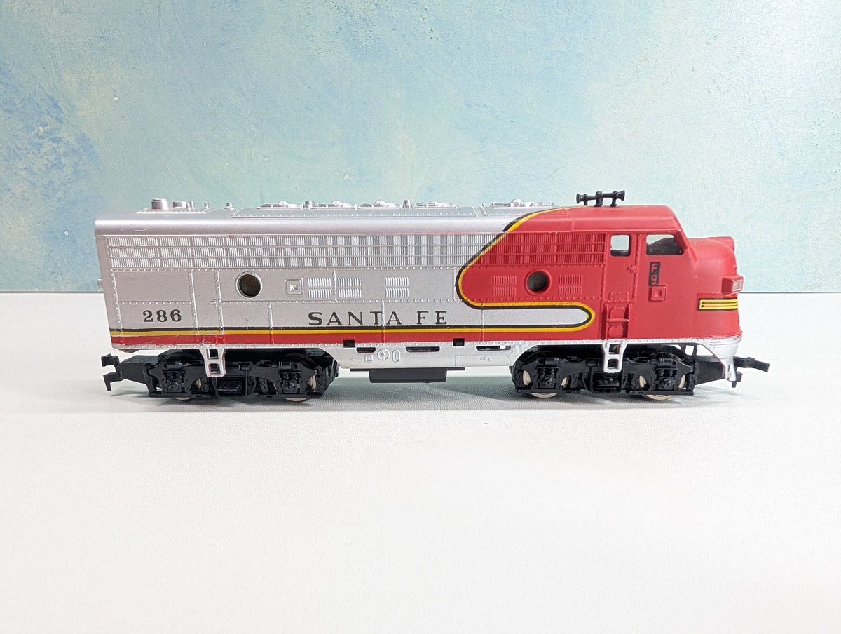 USED AHM HO Scale F7 Diesel Locomotive Santa Fe #286 Tested! DC