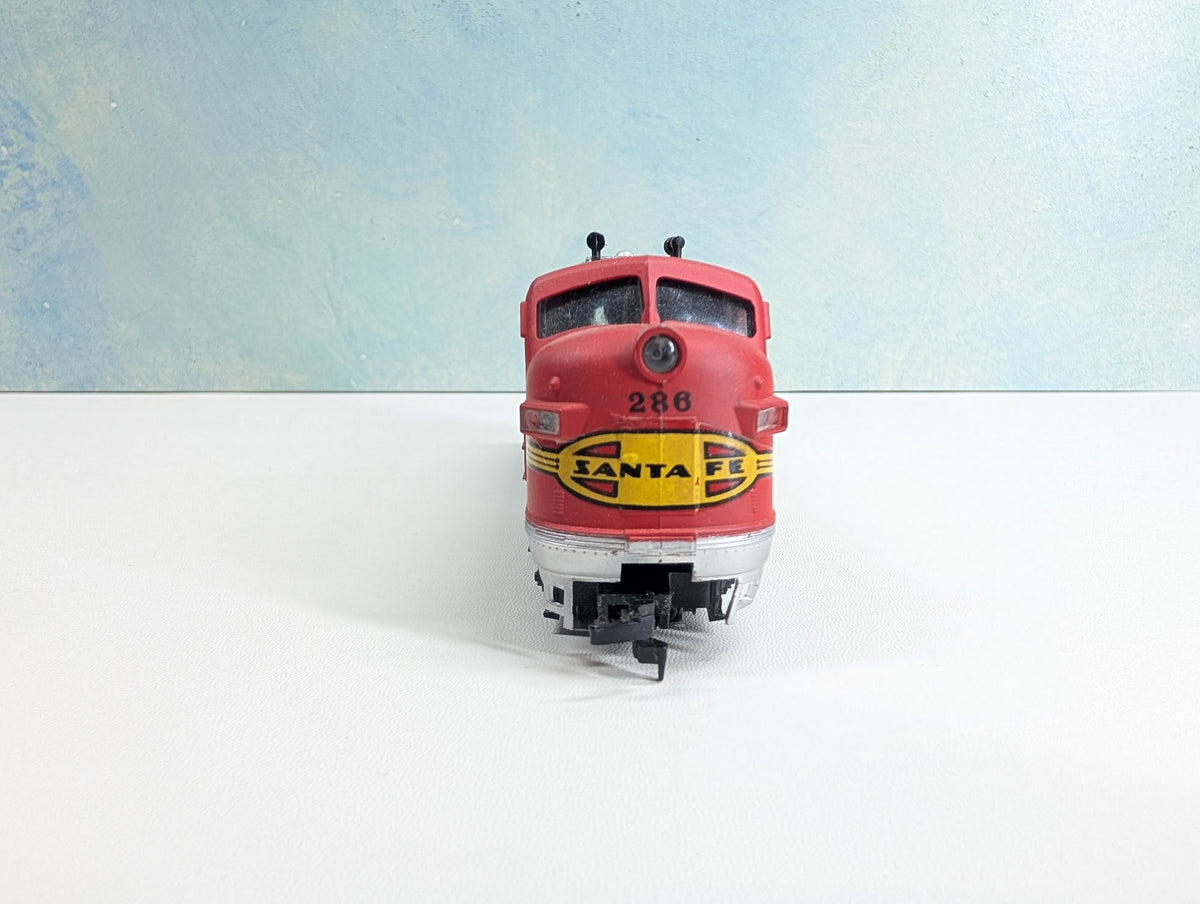 USED AHM HO Scale F7 Diesel Locomotive Santa Fe #286 Tested! DC