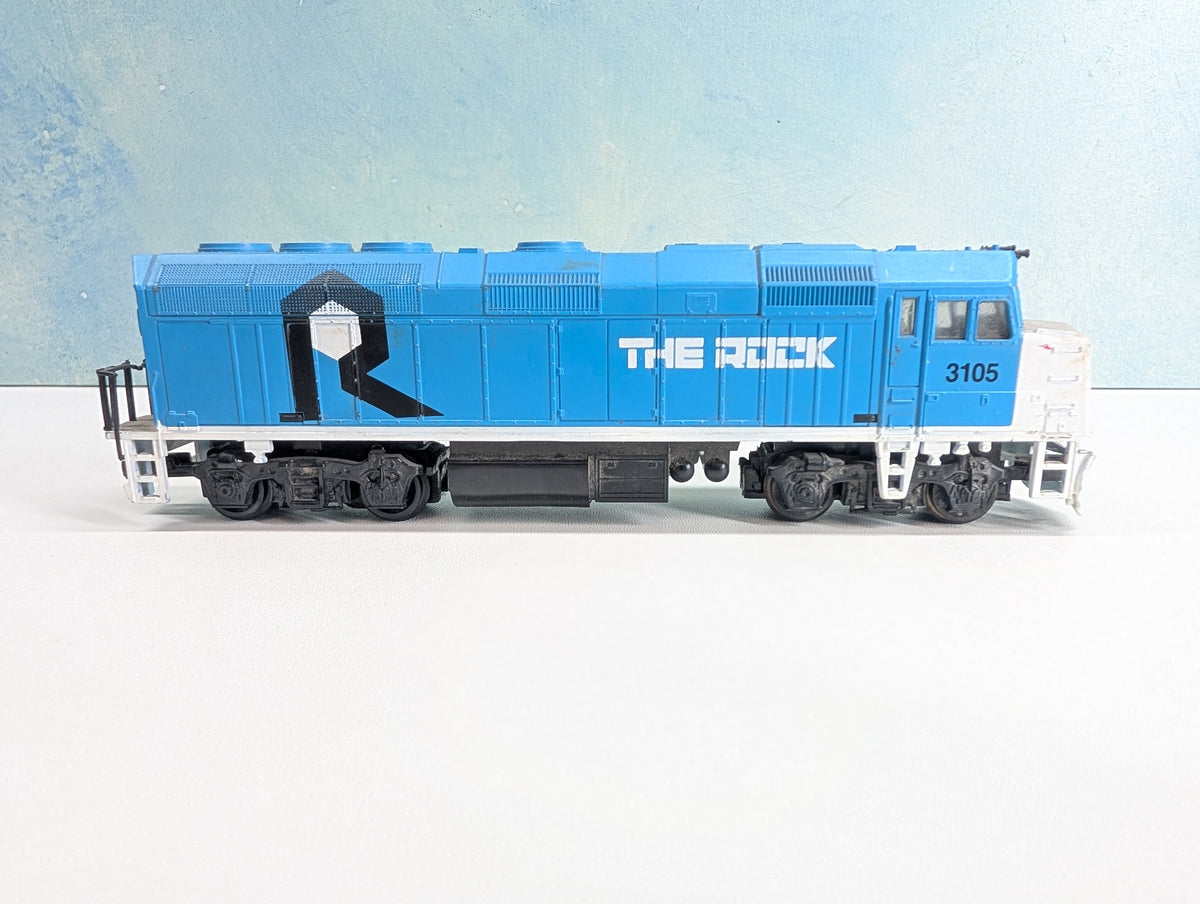 USED Life-Like HO Scale F-40 Diesel Locomotive Rock Island #3105 Parts/Repairs DC
