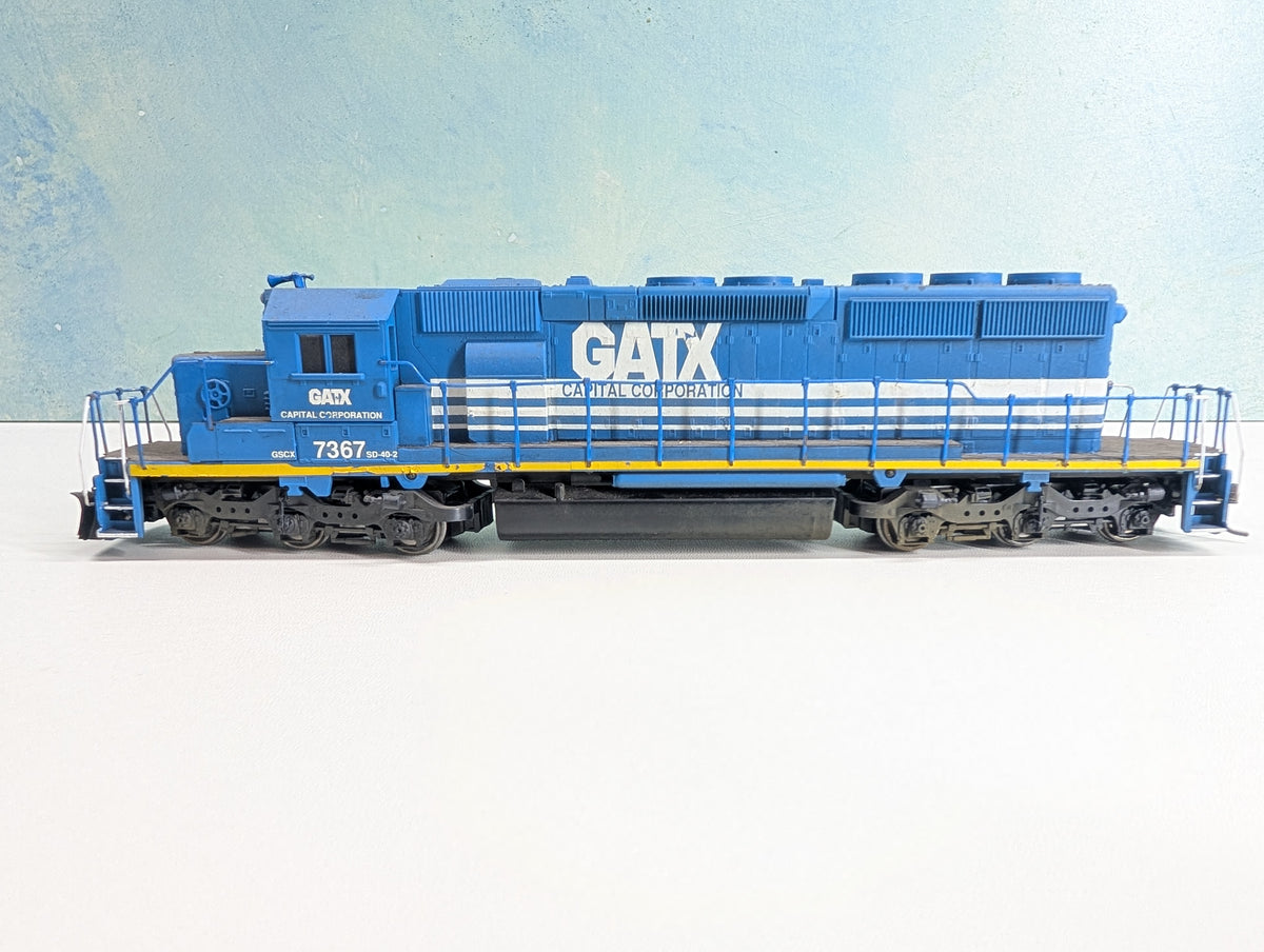 USED Athearn HO Scale SD-40-2 Diesel Locomotive GATX GSCX #7367 Tested! DC