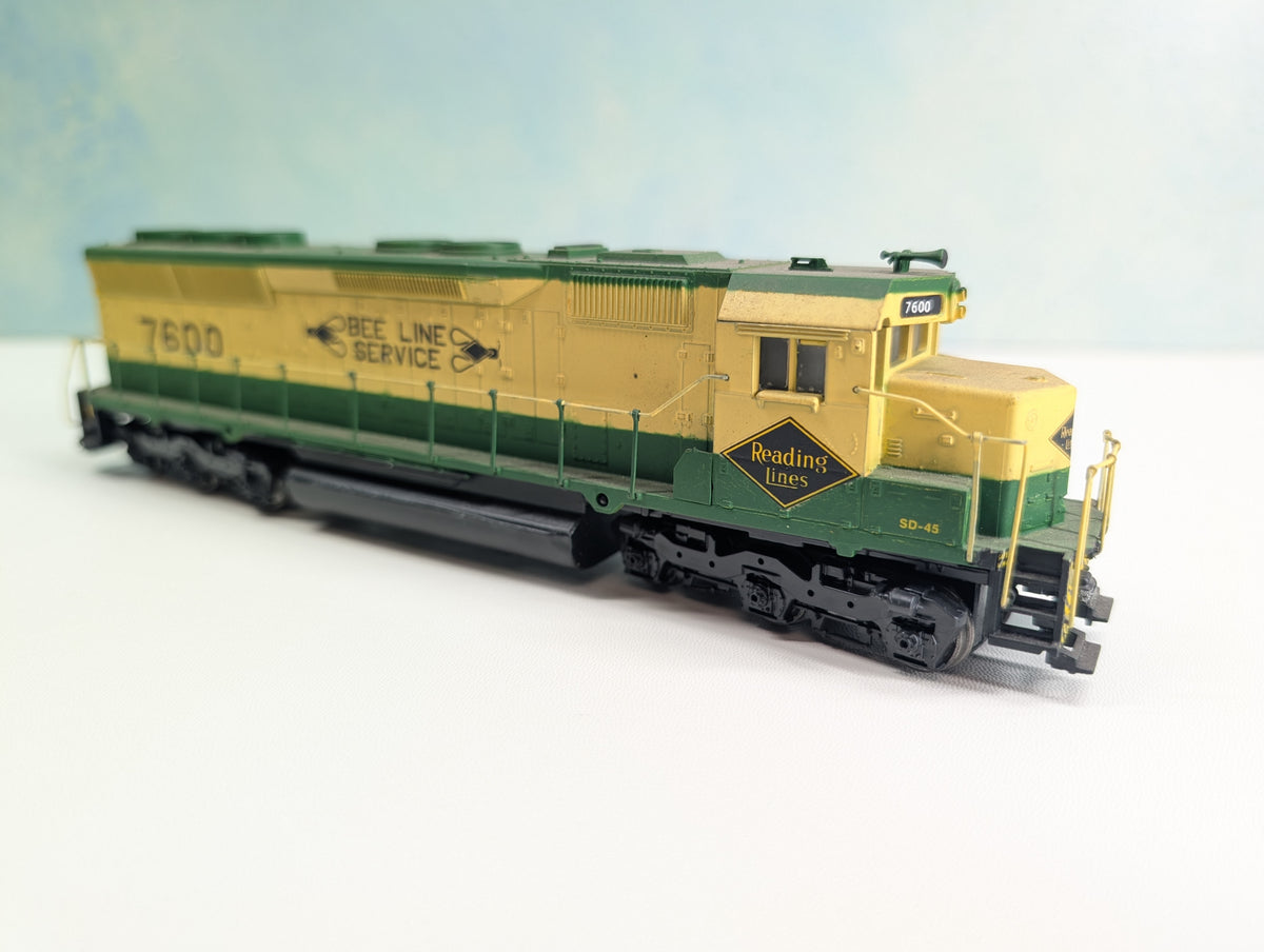 USED Athearn HO Scale SD-45 Diesel Locomotive Reading Bee Line #7600 Tested! DC