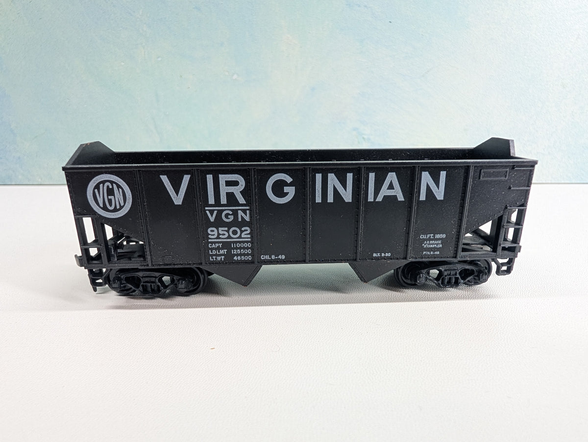 USED Athearn HO Scale 2 Bay Hopper Virginian VGN #9502