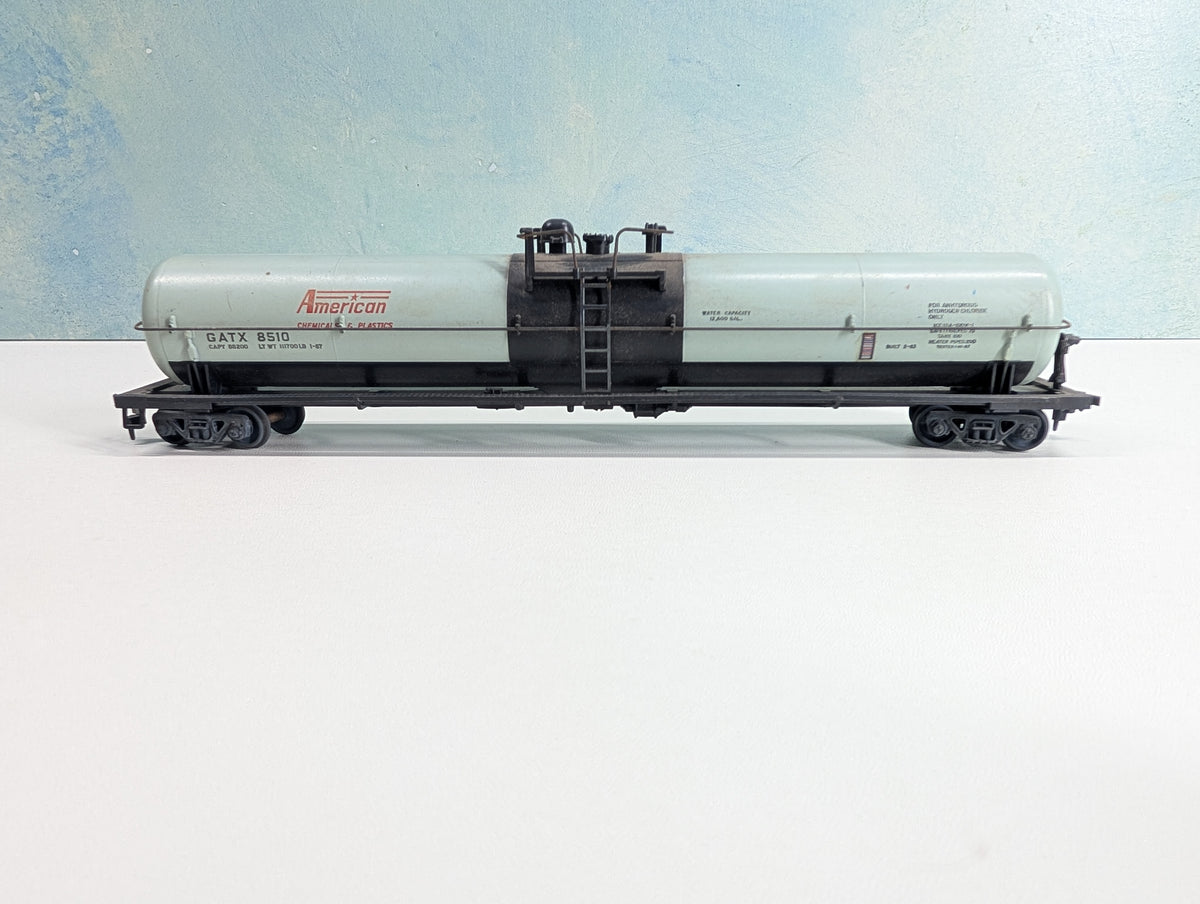 USED Athearn HO Scale 62' Tank Car American Chemical & Plastics GATX #8510