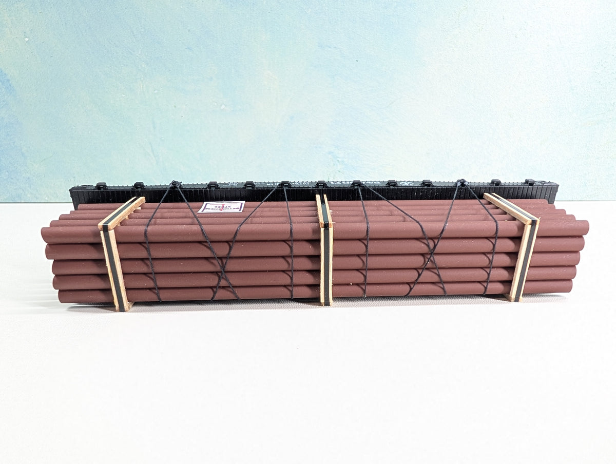 USED Athearn HO Scale 50' Flat Car w/ Bethlehem Steel Load Baltimore and Ohio B&O #8971